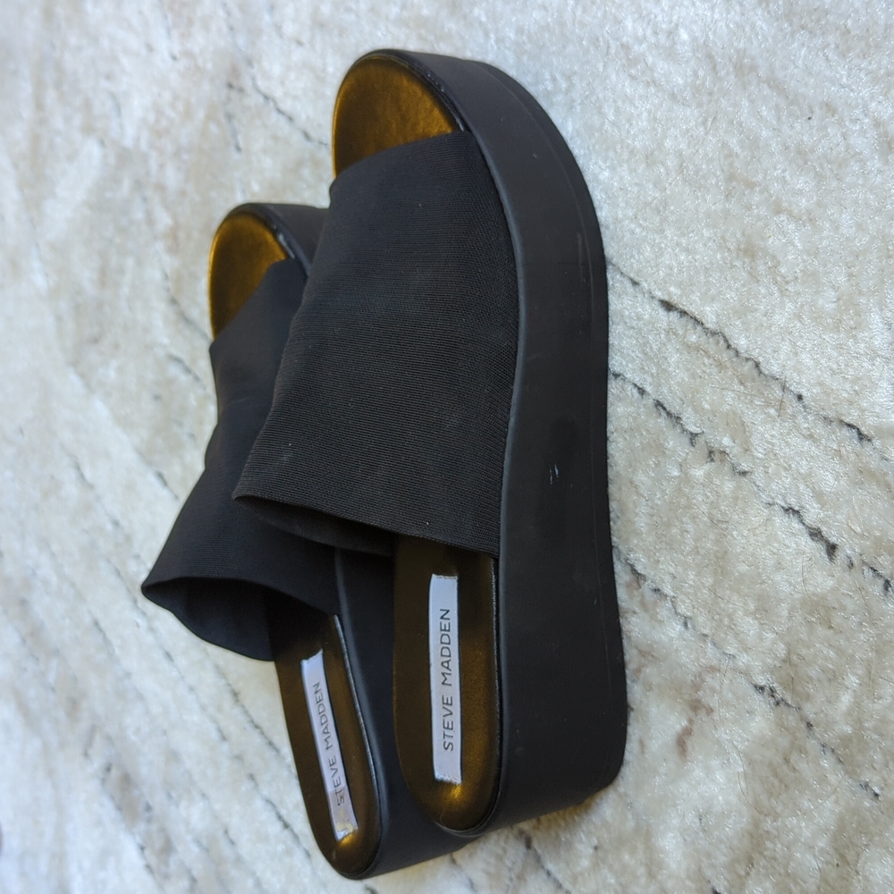 Steve Madden slinky platform slide sandals size 9
